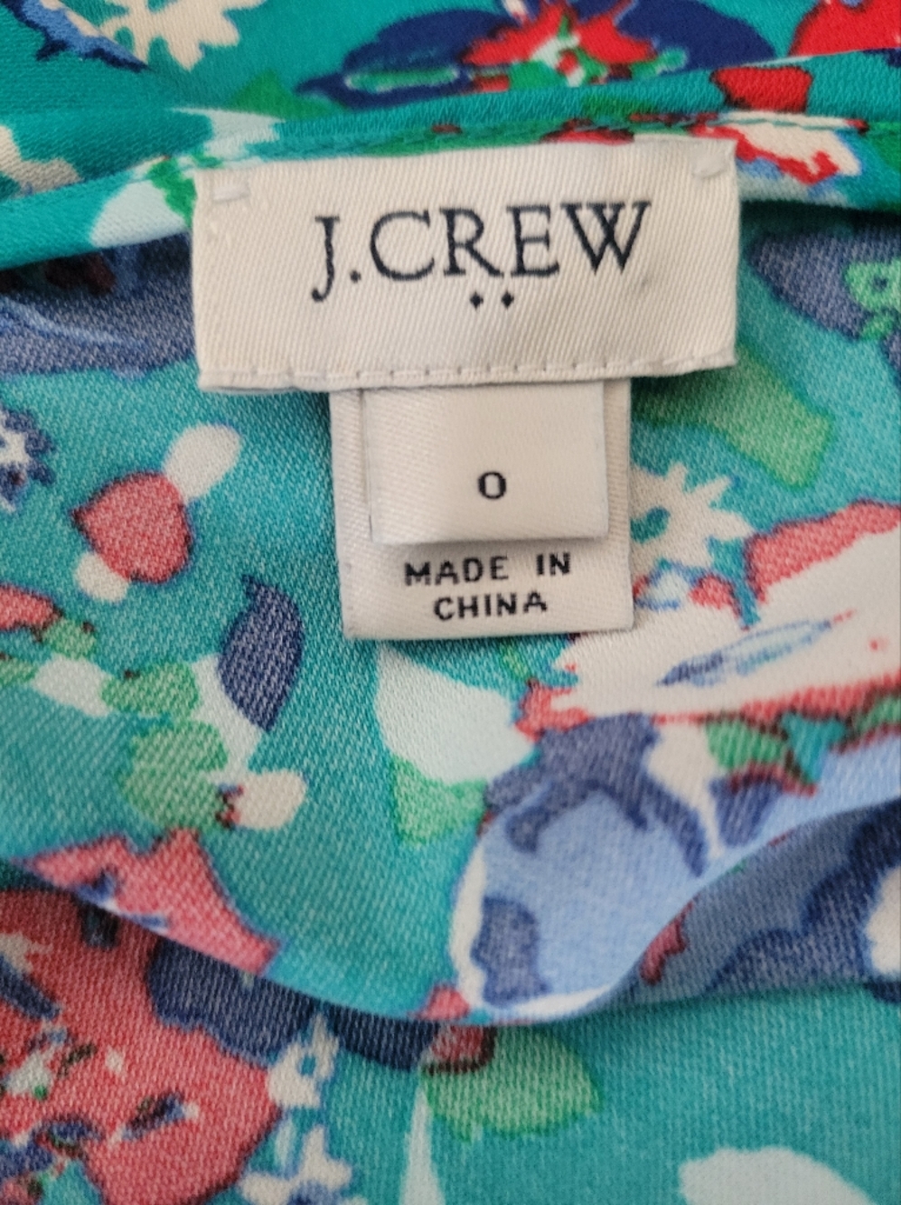 J. Crew Teal Floral Wrap Mini Dress - Picture 4 of 4